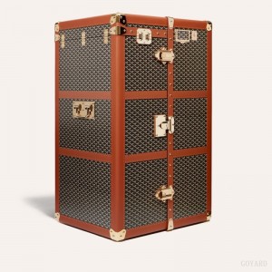 Goyard ARMOIRE TRUNK Valiz Siyah Kahverengi | GY-OHJ6404