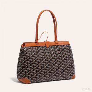 Goyard BELLECHASSE BIAUDE PM BAG Tote Çanta Siyah Kahverengi | GY-NBW0952