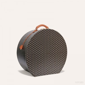Goyard BOITE CHAPEAU Valiz Siyah Kahverengi | GY-MSA6592