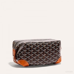 Goyard Bowling 25 Toiletry Bag Aksesuar Siyah Kahverengi | GY-AFD0812