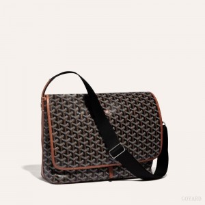 Goyard CAPETIEN MM MESSENGER BAG Omuz Çantası Siyah Kahverengi | GY-MWB1791