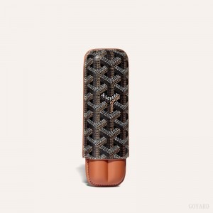 Goyard CHURCHILL 2 CIGAR CASE Aksesuar Siyah Kahverengi | GY-MPV3222