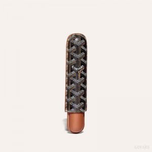 Goyard CHURCHILL SINGLE CIGAR CASE Aksesuar Siyah Kahverengi | GY-IOP4006