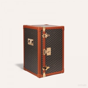 Goyard CIGARES TRUNK Valiz Siyah Kahverengi | GY-IRN8714