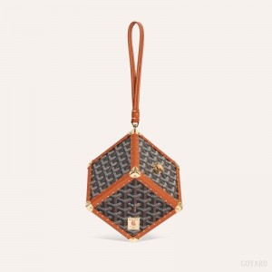Goyard Dé Trunk Bag Bagaj Çantası Siyah Kahverengi | GY-GTU1730