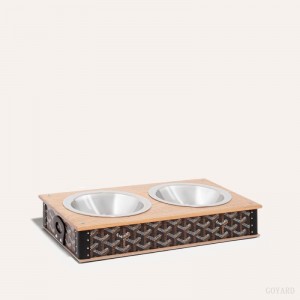 Goyard EDMOND DOUBLE BOWL Aksesuar Siyah | GY-OUQ4149
