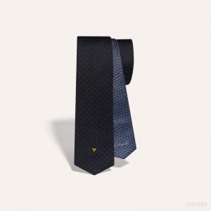 Goyard Eldredge Bicolore tie Kravatlar Lacivert Mavi | GY-EGP0312