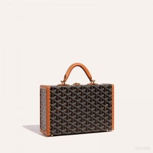 Goyard Grand Hôtel Trunk Bag Omuz Çantası Siyah Kahverengi | GY-CVA1217