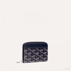 Goyard MATIGNON MINI WALLET Cüzdan Lacivert Mavi | GY-RMT0765