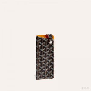 Goyard MONTMARTRE PM GLASSES CASE Vaka Çantası Siyah Kahverengi | GY-NCE8227