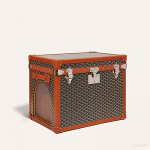 Goyard NICHE TRUNK Valiz Siyah Kahverengi | GY-GRU0174