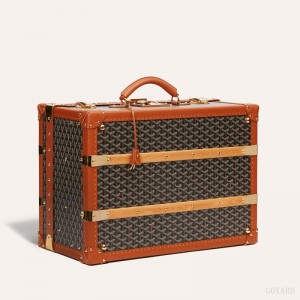 Goyard PALACE 55 SUITCASE Valiz Siyah Kahverengi | GY-GEB6623