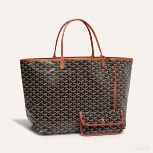 Goyard SAINT LOUIS GM BAG Tote Çanta Siyah Kahverengi | GY-RRB0909