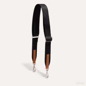 Goyard SANGLE MM STRAP Çanta Kayışı Siyah Kahverengi | GY-DIR0266