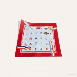 Goyard SCARF N°3 Fular Kırmızı Mavi | GY-XXL8686
