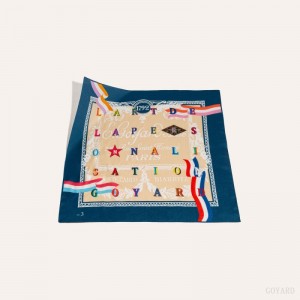 Goyard SCARF N°3 Fular Lacivert Mavi Bej Rengi | GY-HSE1252