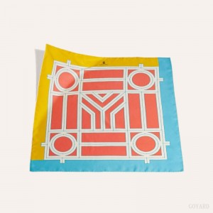 Goyard SCARF N°4 Fular Turuncu Mavi Sarı | GY-XUS8392