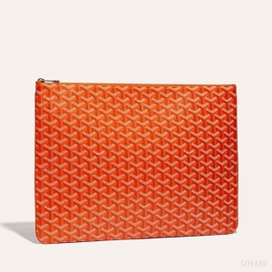 Goyard SENAT GM DOCUMENT CASE Kese Çanta Turuncu | GY-GWX8338