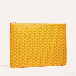 Goyard SENAT GM DOCUMENT CASE Kese Çanta Sarı | GY-XZS1772