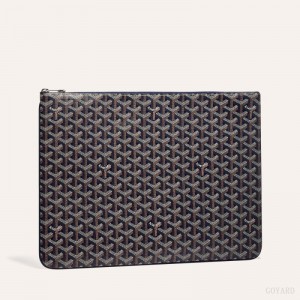 Goyard SENAT GM DOCUMENT CASE Kese Çanta Lacivert Mavi | GY-FCG2130