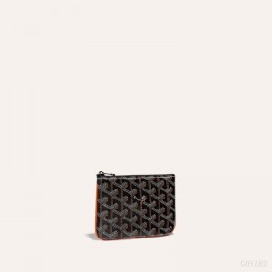 Goyard SÉNAT MINI WALLET Cüzdan Siyah Kahverengi | GY-IZD9215