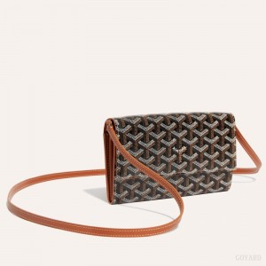 Goyard Varenne Continental Wallet Omuz Çantası Siyah Kahverengi | GY-OXW0300