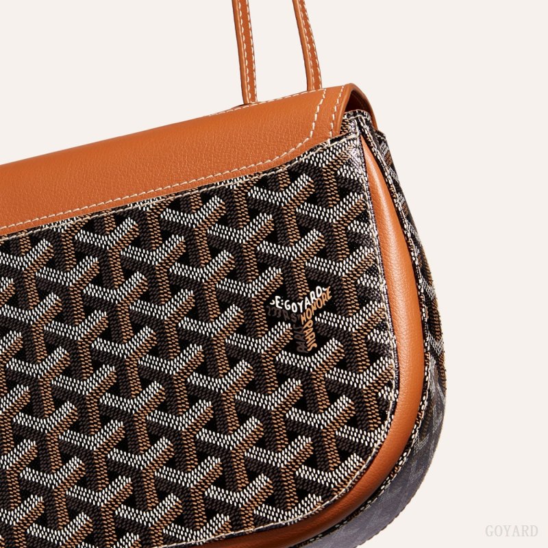 Goyard 233 bag Omuz Çantası Siyah Kahverengi | GY-BFA5273