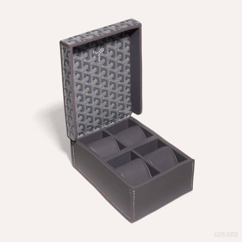 Goyard 4 WATCH CASE Boxes Gri | GY-HAV4248