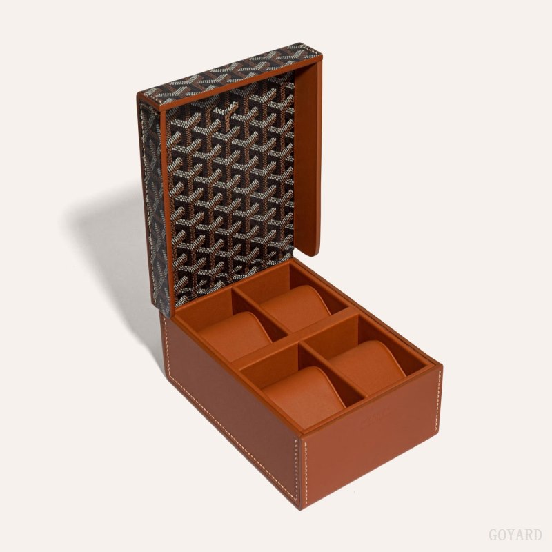 Goyard 4 WATCH CASE Boxes Siyah Kahverengi | GY-GMG4811