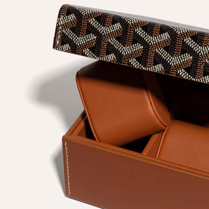 Goyard 4 WATCH CASE Boxes Siyah Kahverengi | GY-GMG4811