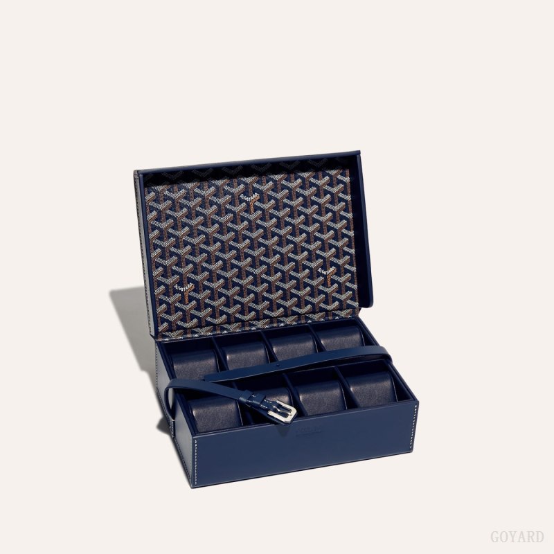 Goyard 8 WATCH CASE Boxes Lacivert Mavi | GY-EUT4233