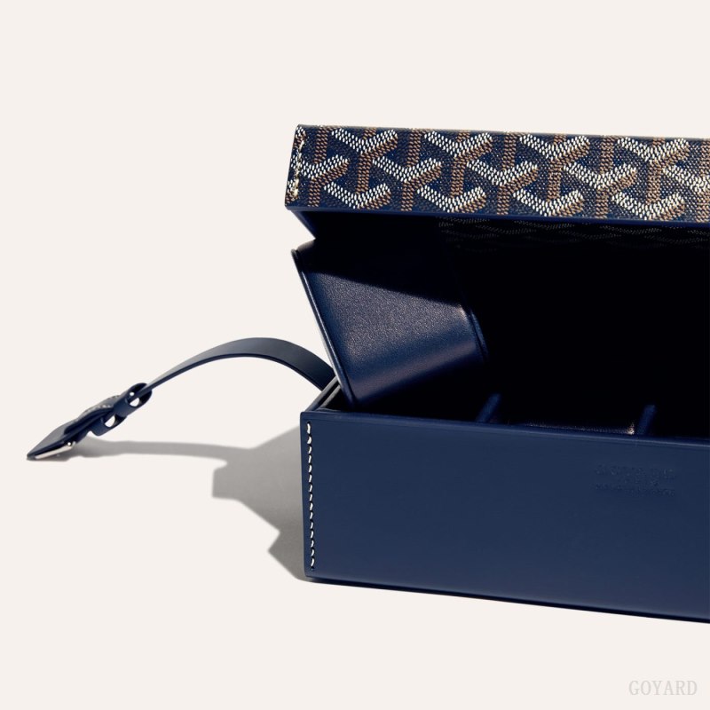 Goyard 8 WATCH CASE Boxes Lacivert Mavi | GY-EUT4233