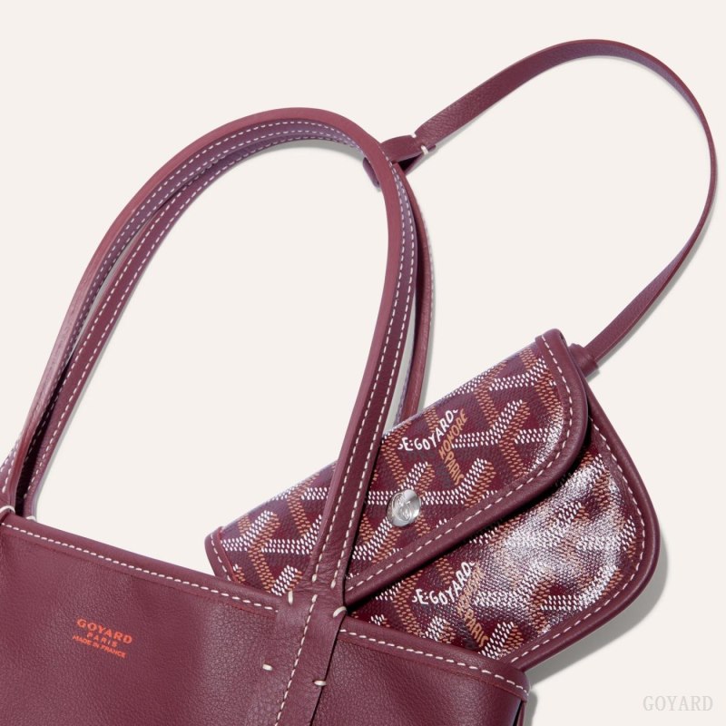Goyard ANJOU MINI BAG Tote Çanta Bordo | GY-RMW1322