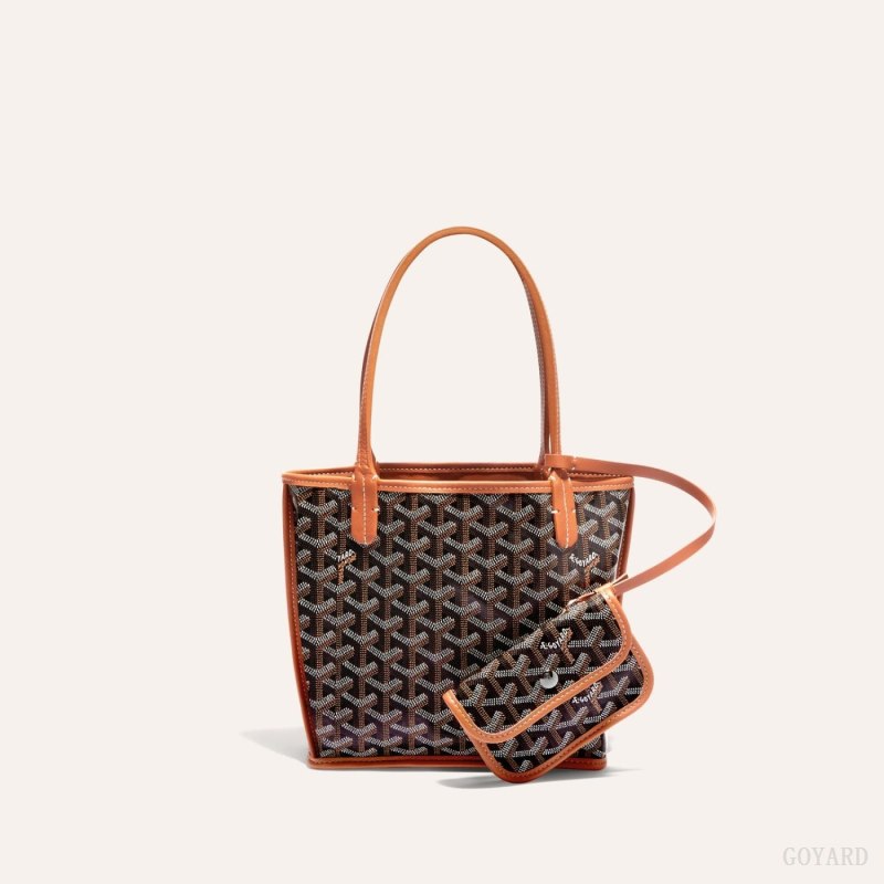 Goyard ANJOU MINI BAG Tote Çanta Siyah Kahverengi | GY-TFM2234
