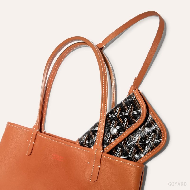 Goyard ANJOU MINI BAG Tote Çanta Siyah Kahverengi | GY-TFM2234
