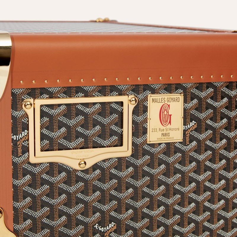 Goyard ARMOIRE TRUNK Valiz Siyah Kahverengi | GY-OHJ6404