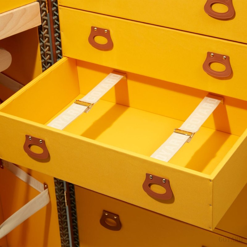 Goyard ARMOIRE TRUNK Valiz Siyah Kahverengi | GY-OHJ6404