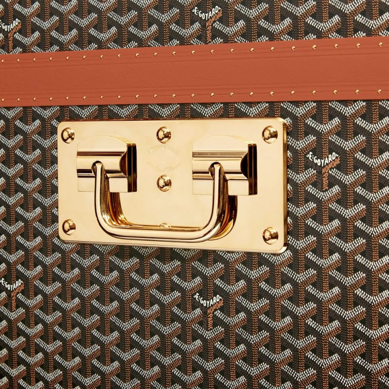 Goyard ARMOIRE TRUNK Valiz Siyah Kahverengi | GY-OHJ6404