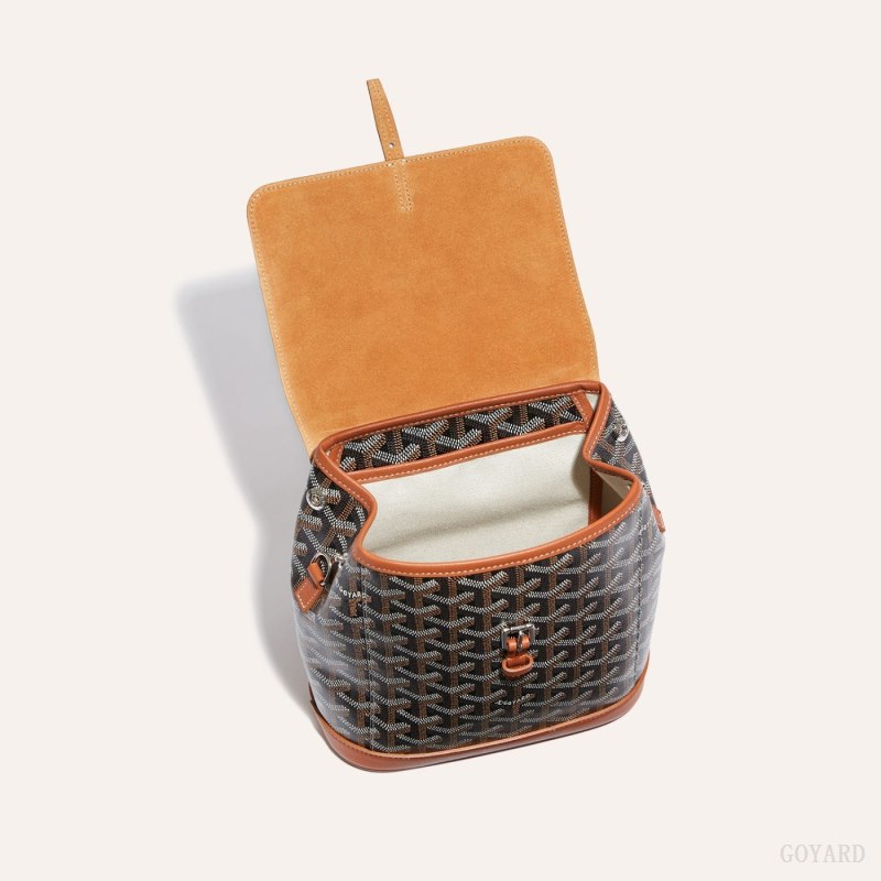 Goyard Alpin Mini Backpack Çantası Siyah Kahverengi | GY-ALM3475