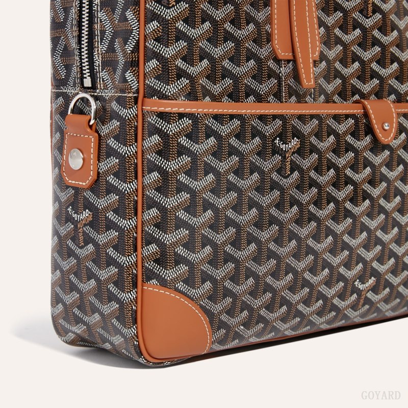 Goyard Ambassade MM Document Case Evrak Çantası Siyah Kahverengi | GY-BUF1956