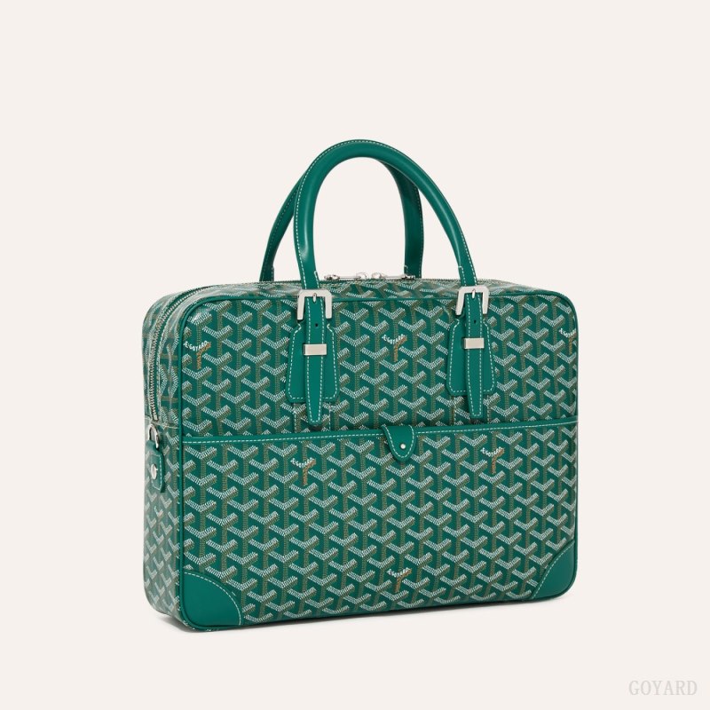 Goyard Ambassade MM Document Case Evrak Çantası Yeşil | GY-BTO4830
