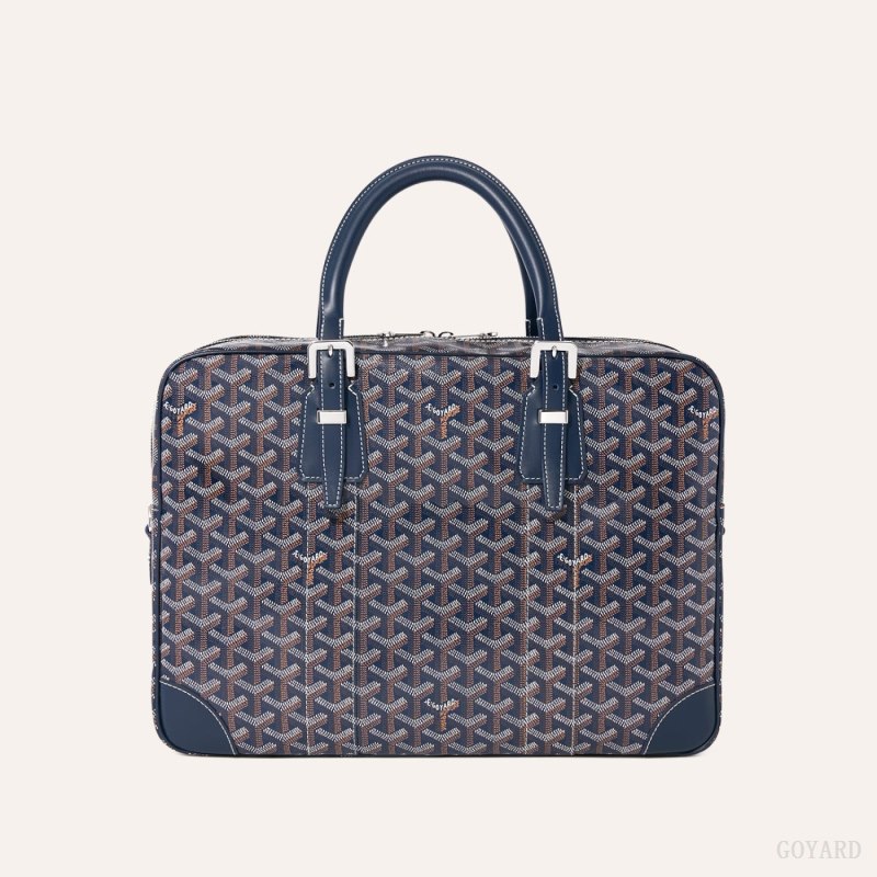 Goyard Ambassade MM Document Case Evrak Çantası Lacivert Mavi | GY-ZDG3933