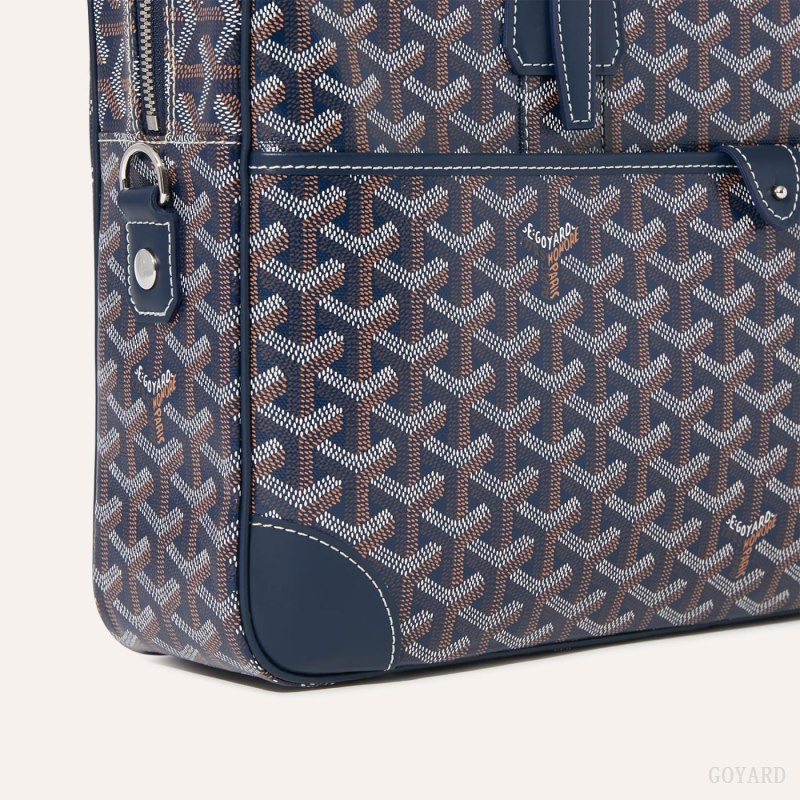 Goyard Ambassade MM Document Case Evrak Çantası Lacivert Mavi | GY-ZDG3933