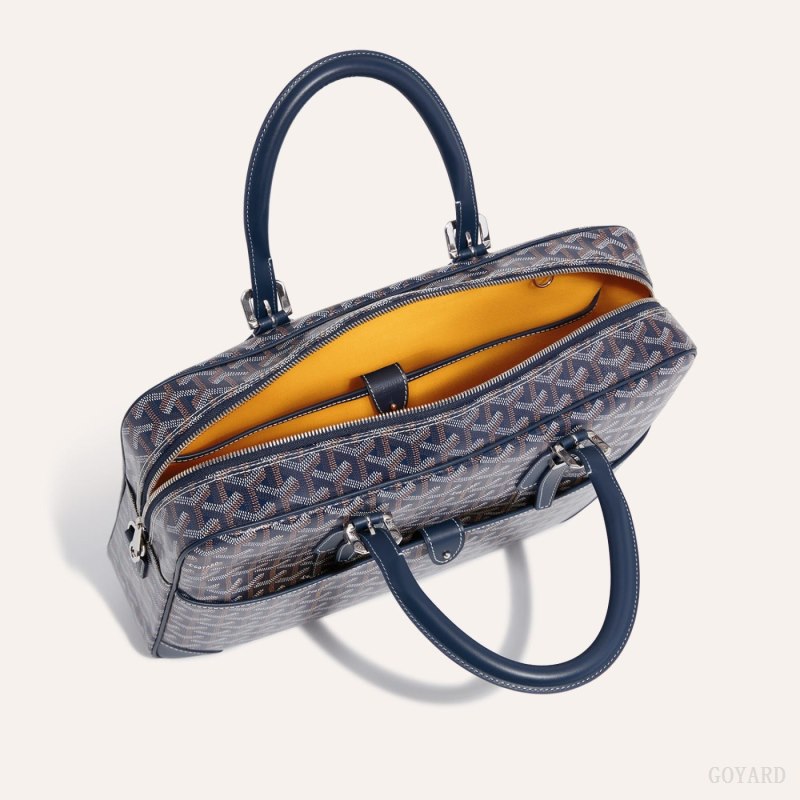 Goyard Ambassade MM Document Case Evrak Çantası Lacivert Mavi | GY-ZDG3933