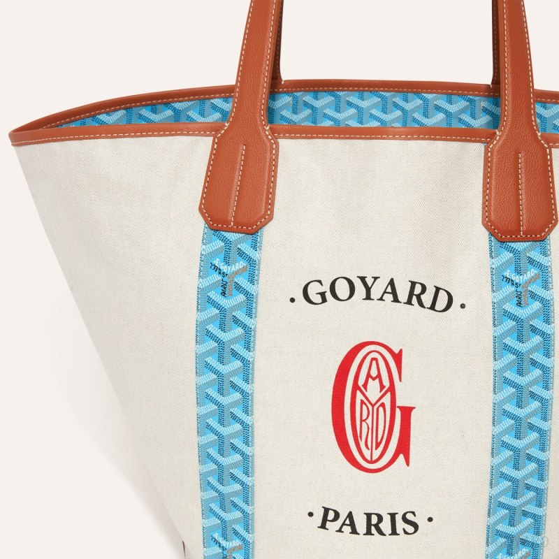 Goyard BELHARRA BAG Tote Çanta Turkuaz Kahverengi | GY-GBC7884
