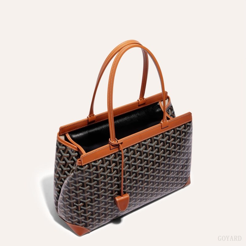 Goyard BELLECHASSE BIAUDE PM BAG Tote Çanta Siyah Kahverengi | GY-NBW0952