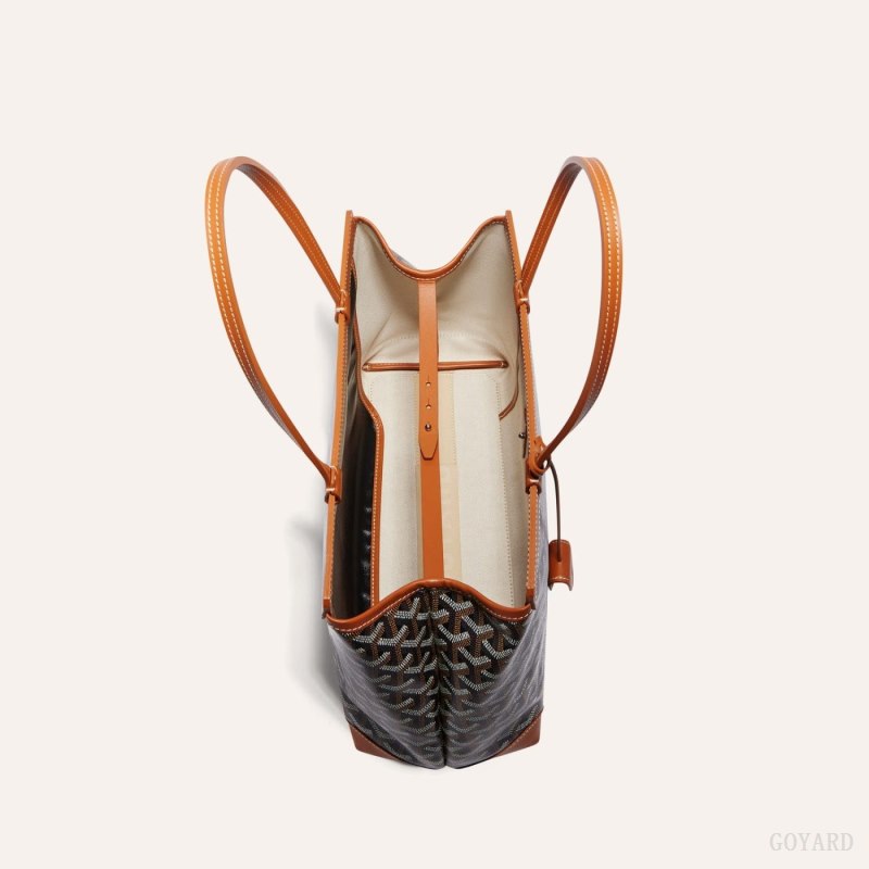 Goyard BELLECHASSE BIAUDE PM BAG Tote Çanta Siyah Kahverengi | GY-NBW0952
