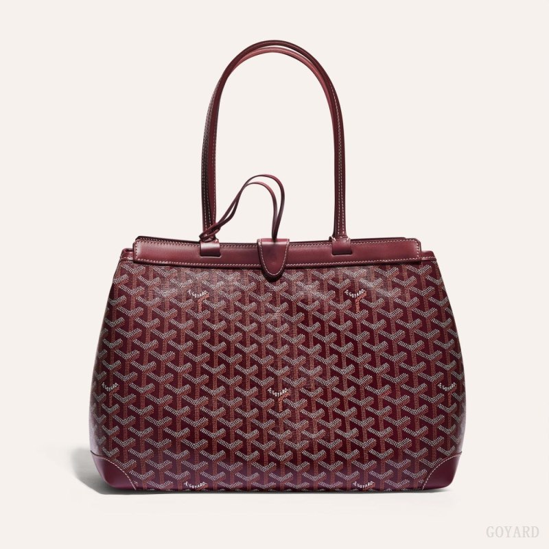 Goyard BELLECHASSE BIAUDE PM BAG Tote Çanta Bordo | GY-ZUY3956