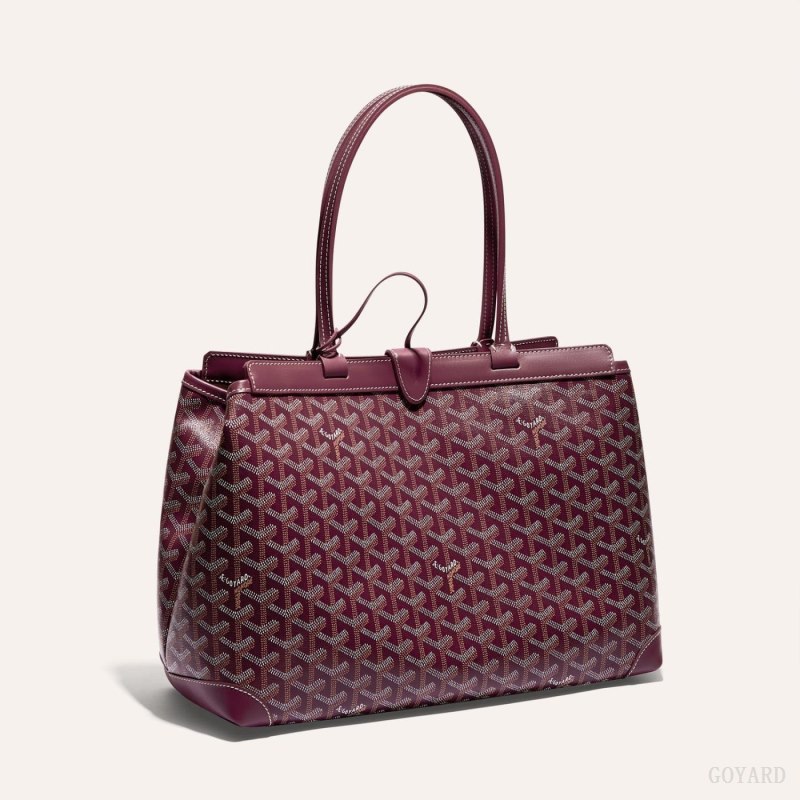 Goyard BELLECHASSE BIAUDE PM BAG Tote Çanta Bordo | GY-ZUY3956