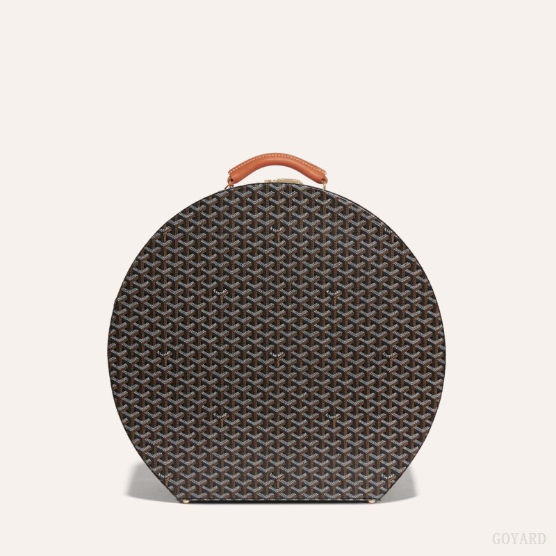 Goyard BOITE CHAPEAU Valiz Siyah Kahverengi | GY-MSA6592